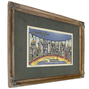 Mississippi — Verdigris Framed Canvas Print | Bella Frye