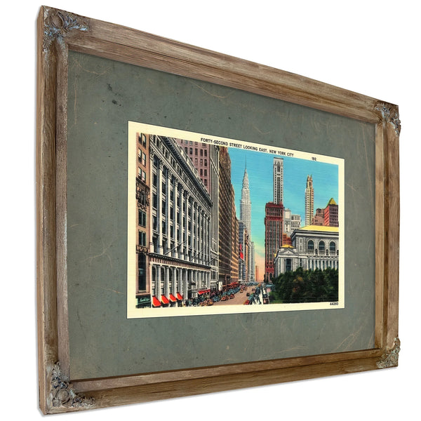 42nd Street — Verdigris Framed Canvas Print | Bella Frye