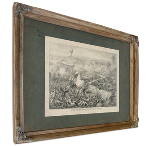 Capture of El Caney El Paso Fortifications of Santiago 1898 — Verdigris Framed Canvas Print | Bella Frye
