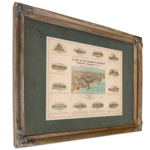a View of the Columbian Exposition 1892 — Verdigris Framed Canvas Print | Bella Frye