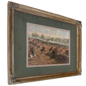 Battle of Gettysburg 1887 — Verdigris Framed Canvas Print | Bella Frye