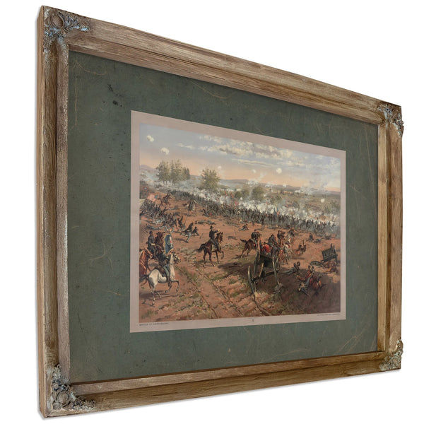 Battle of Gettysburg 1887 — Verdigris Framed Canvas Print | Bella Frye