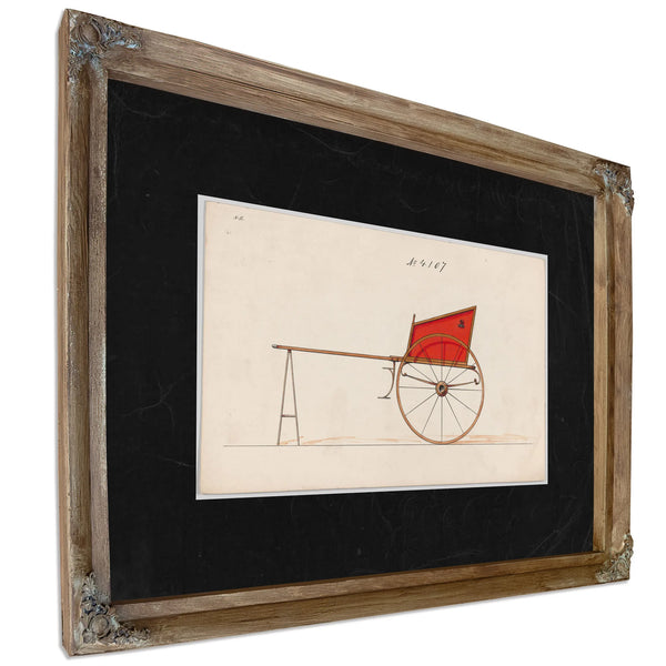 Mail Cart — Verdigris Framed Canvas Print | Bella Frye