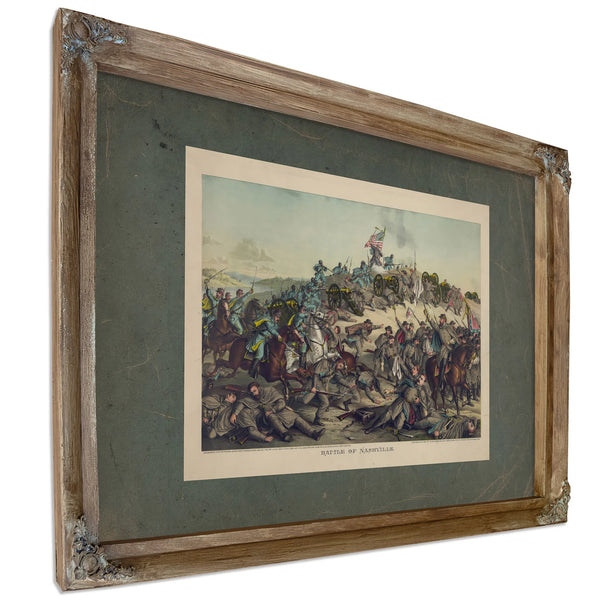 Battle of Nashville 1891 — Verdigris Framed Canvas Print | Bella Frye