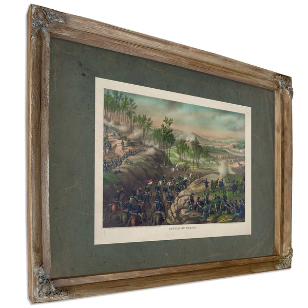 Battle of Resacamay 13 to 16 1864 1889 — Verdigris Framed Canvas Print | Bella Frye