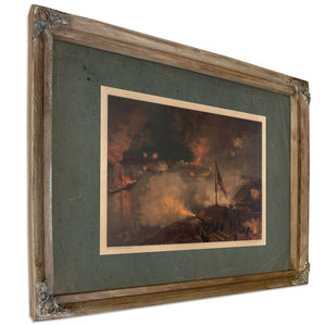 Battle of Port Hudson 1887 — Verdigris Framed Canvas Print | Bella Frye