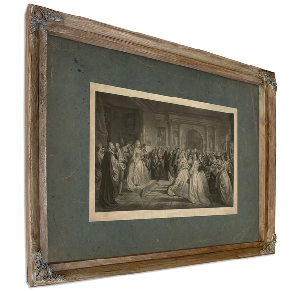 Lady Washingtons Reception 1861 — Verdigris Framed Canvas Print | Bella Frye