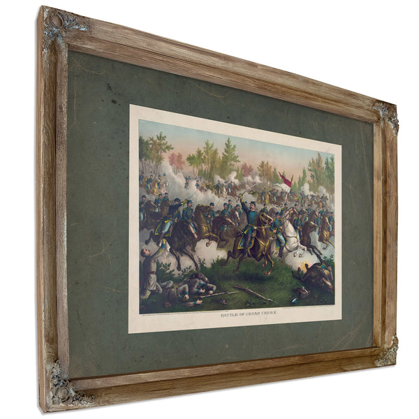 Battle of Cedar Creek 189 — Verdigris Framed Canvas Print | Bella Frye