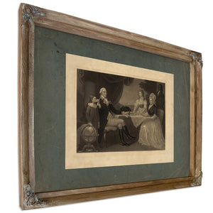 George Washington Parke Custis George Washington Eleanor Parke Custis Martha — Verdigris Framed Canvas Print | Bella Frye