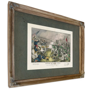 Battle of Buena Vista Fought Feby 23rd 1847 in Which the American Army Under — Verdigris Framed Canvas Print | Bella Frye