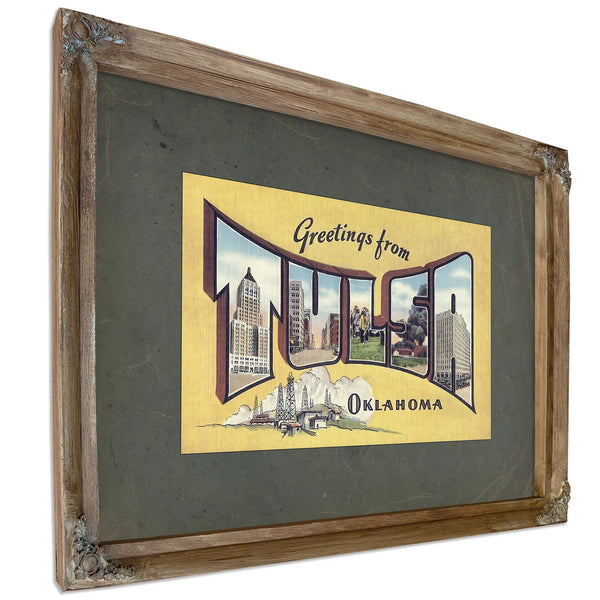Oklahoma Tulsa — Verdigris Framed Canvas Print | Bella Frye