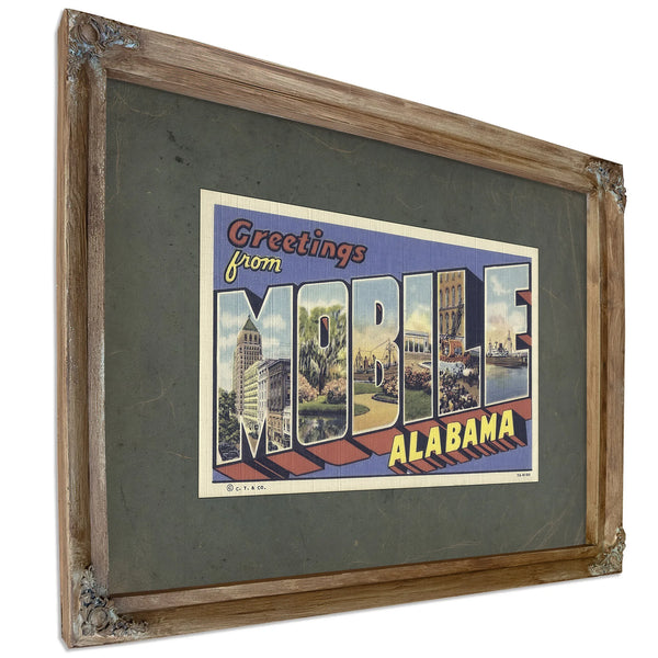 Alabama Mobile — Verdigris Framed Canvas Print | Bella Frye