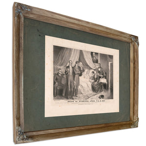 Death of Death of Harrison April 4 1841 1841 — Verdigris Framed Canvas Print | Bella Frye