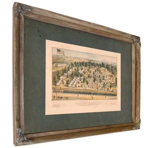 Camp Patterson Park Baltimore Md 11th Regt New York Volunteers Col Dc Littl — Verdigris Framed Canvas Print | Bella Frye