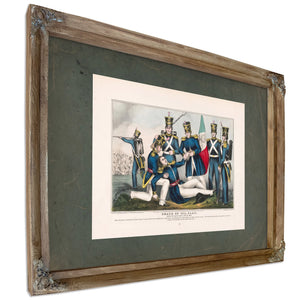 Death of Colonel Clay Battle of Buena Vista Febuary 23rd 1847 1847 — Verdigris Framed Canvas Print | Bella Frye