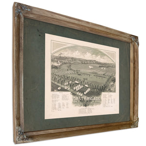 Encampment of First Brigade Maine Volunteer Militia 1885 — Verdigris Framed Canvas Print | Bella Frye