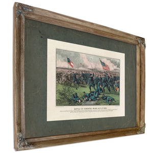 Battle of Corinth Miss Oct 4th 1862 1862 — Verdigris Framed Canvas Print | Bella Frye