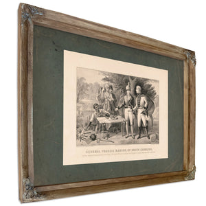 General Francis Marion of South Carolina 1876 — Verdigris Framed Canvas Print | Bella Frye