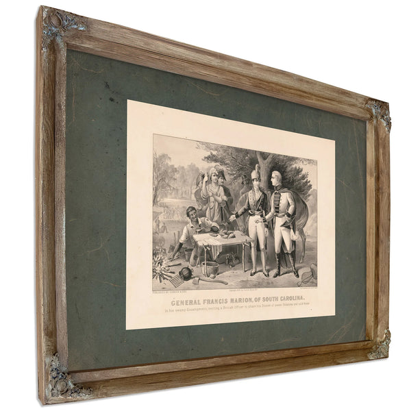 General Francis Marion of South Carolina 1876 — Verdigris Framed Canvas Print | Bella Frye