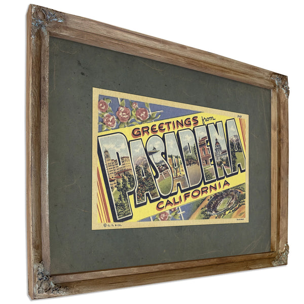 California Pasadena — Verdigris Framed Canvas Print | Bella Frye