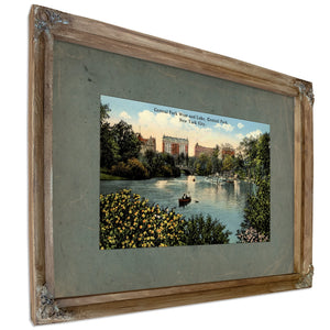 The Gilded Refuge Where Manhattans Elite Escaped to Waters Edge — Verdigris Framed Canvas Print | Bella Frye