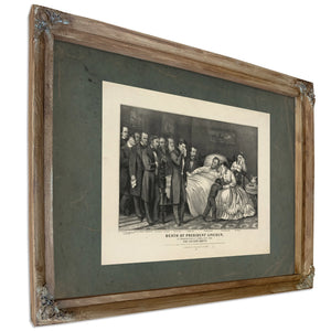 Death of President Lincoln_ at Washington Dc April 15th 1865 the Nations Mar — Verdigris Framed Canvas Print | Bella Frye