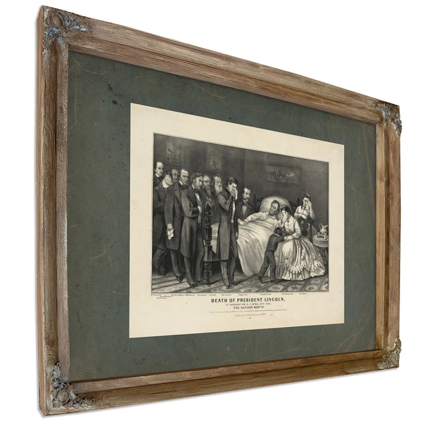 Death of President Lincoln_ at Washington Dc April 15th 1865 the Nations Mar — Verdigris Framed Canvas Print | Bella Frye