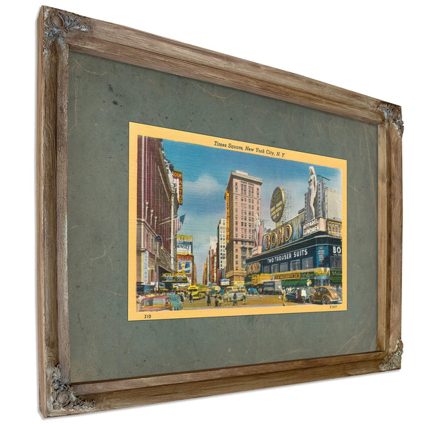 Times — Verdigris Framed Canvas Print | Bella Frye