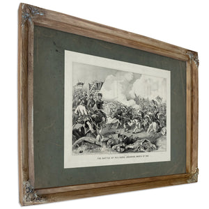 Battle of Pea Ridge Arkansas March 8th 1862 1862 — Verdigris Framed Canvas Print | Bella Frye
