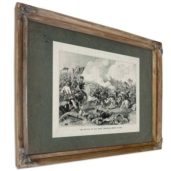 Battle of Pea Ridge Arkansas March 8th 1862 1862 — Verdigris Framed Canvas Print | Bella Frye