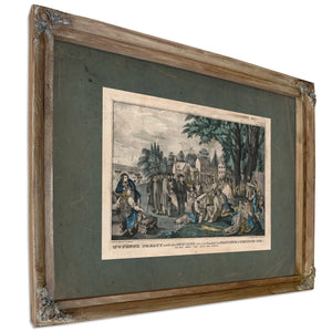 William Penns Treaty With the Indians When He Founded the Province of Pennsyl — Verdigris Framed Canvas Print | Bella Frye