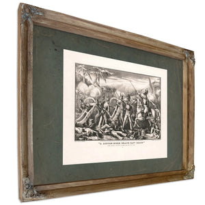 A Little More Grape Capt Bragg General Taylor at the Battle of Buena Vista Feb — Verdigris Framed Canvas Print | Bella Frye
