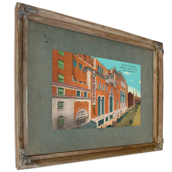 Cathedral of Dreams the Roxy Theatre — Verdigris Framed Canvas Print | Bella Frye