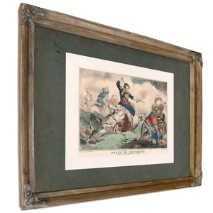 Death of Tecumseh Battle of the Thames Oct 18 1813 1846 — Verdigris Framed Canvas Print | Bella Frye