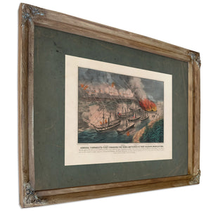 Admiral Farraguts Fleet Engaging the Rebel Batteries at Port Hudson March 14t