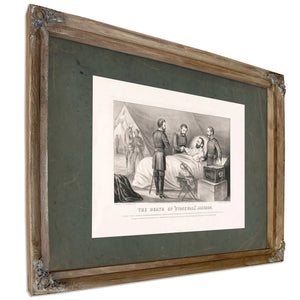 Death of Stonewall Jackson 1872 — Verdigris Framed Canvas Print | Bella Frye