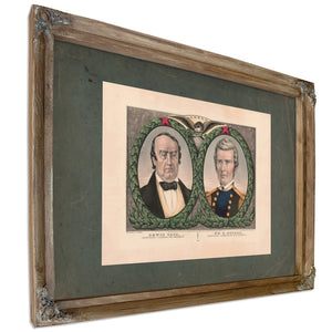 Lewis Cass Democratic Candidate for President 1848 — Verdigris Framed Canvas Print | Bella Frye