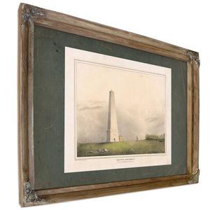 Groton Monument 19th Century — Verdigris Framed Canvas Print | Bella Frye