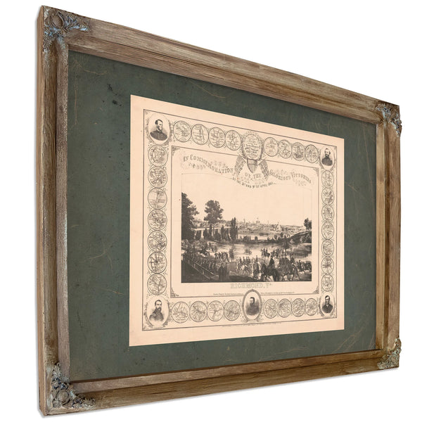 in Commemoration of the Glorious Victories of the 3rd and 9th of April 1865 — Framed Wall Art Room View | Bella Frye
