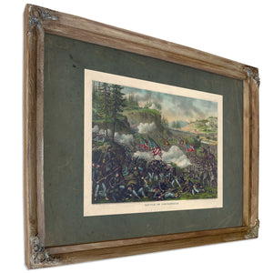 Battle of Chickamaugasept 19 2 1863federal Gen Rosecrans Com Confederate G — Verdigris Framed Canvas Print | Bella Frye