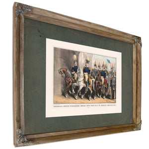 General Scotts Victorious Entry Into the City of Mexico Sept 14th 1847 1847 — Verdigris Framed Canvas Print | Bella Frye