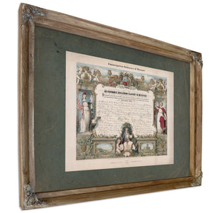 Emancipation Ordinance of Missouri an Ordinance Abolishing Slavery in Missou — Verdigris Framed Canvas Print | Bella Frye