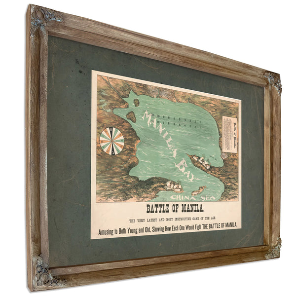 Battle of Manila 19th Century — Verdigris Framed Canvas Print | Bella Frye