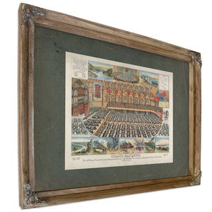 Grand Banquet Given by the Citizens of Cincinnati to the Visiting Merchants — Verdigris Framed Canvas Print | Bella Frye