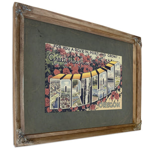 Oregon Portland — Verdigris Framed Canvas Print | Bella Frye