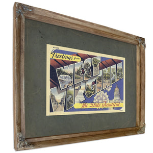West Virginia — Verdigris Framed Canvas Print | Bella Frye