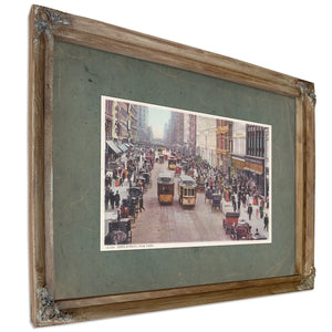 23rd Street — Verdigris Framed Canvas Print | Bella Frye