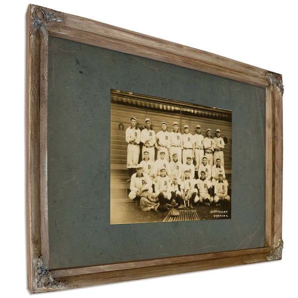 Detroit Tigers Champions of the American League in — Verdigris Framed Canvas Print | Bella Frye