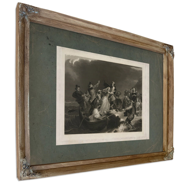 Landing of the Pilgrims on Plymouth Rock 162 1869 — Verdigris Framed Canvas Print | Bella Frye