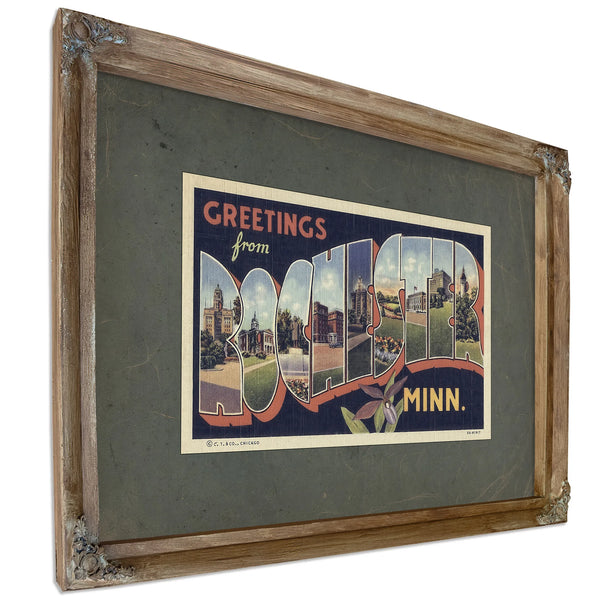 Minnesota Rochester — Verdigris Framed Canvas Print | Bella Frye
